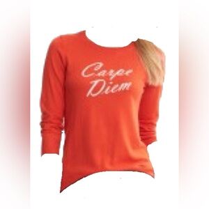 Banana Republic Carpe Diem Silk Blend Sweater Orange Red Size S